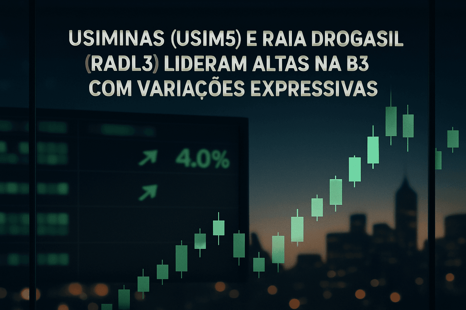 Stock market performance of Usiminas and Raia Drogasil