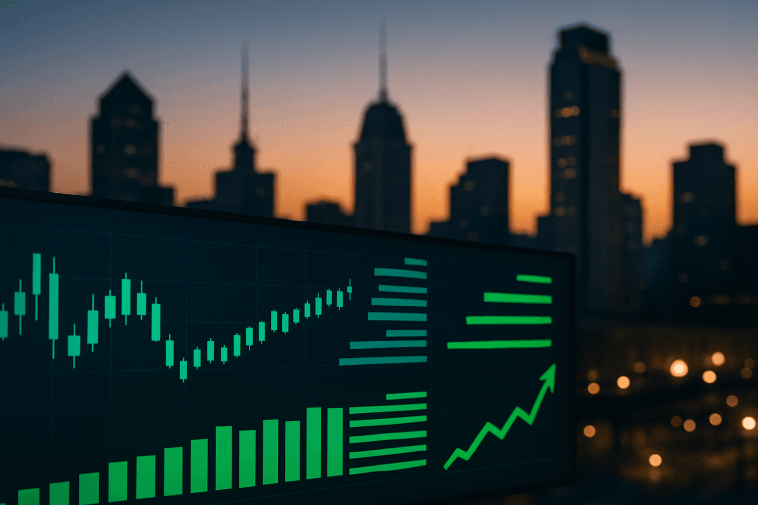 Brazilian stock market trading board showing rising prices and market capitalization figures