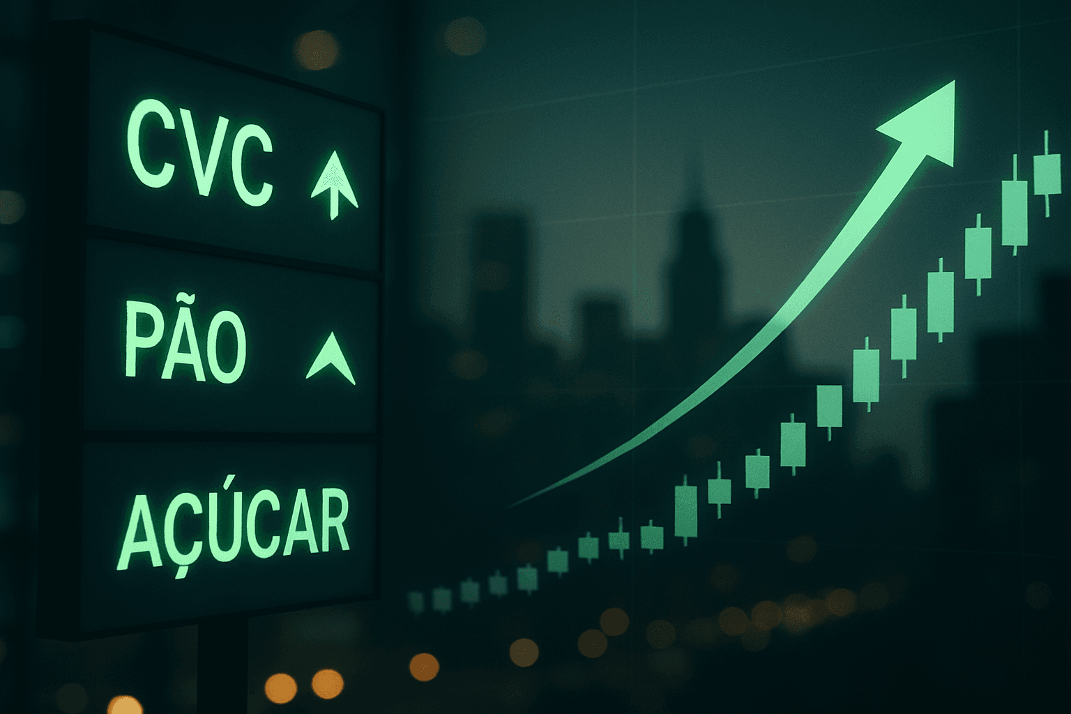 CVC Brasil and Pão de Açúcar stocks rising on B3.