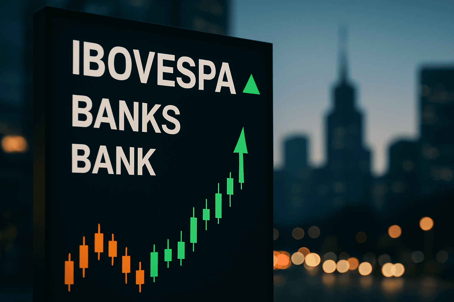 Brazilian stock market board showing Ibovespa and bank stocks rallying after softer inflation data